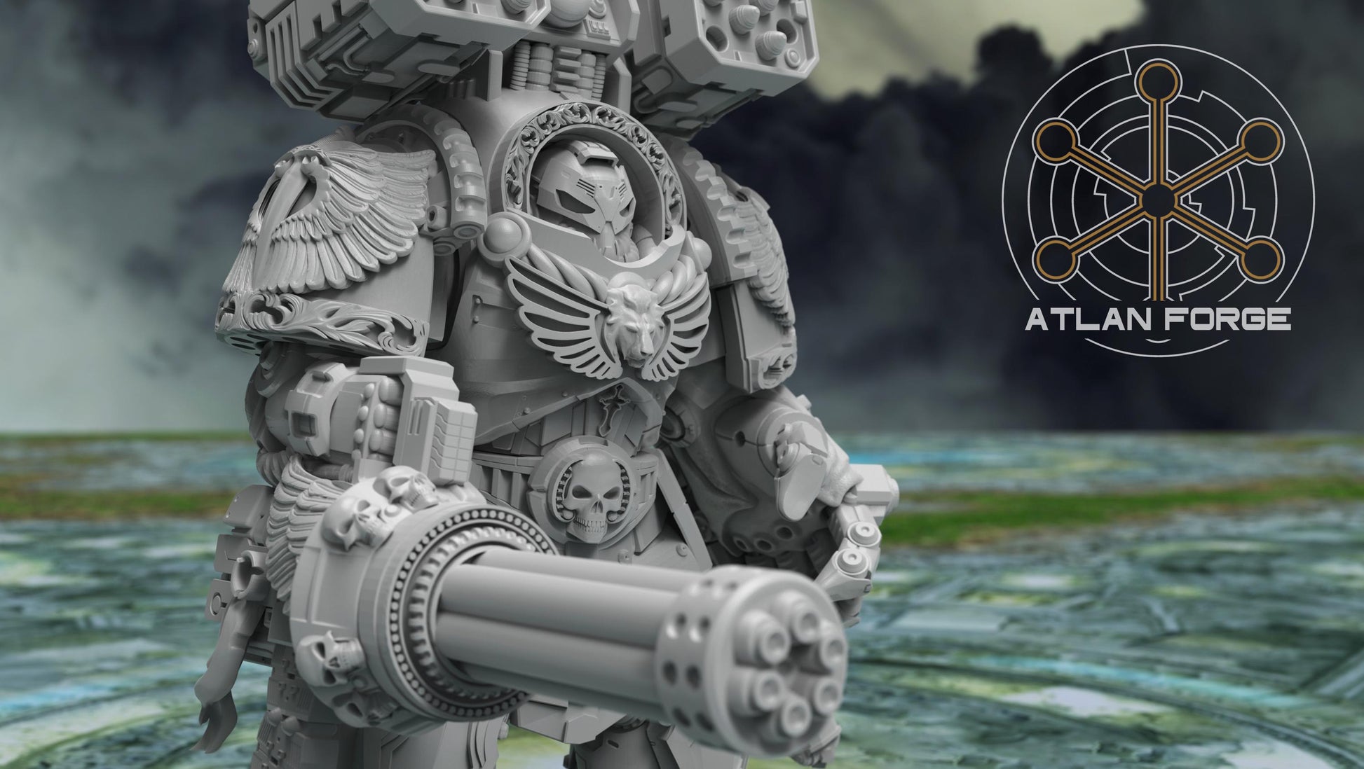 Angelic Dominators - Atlan Forge, Sci Fi Tabletop Wargaming proxy miniatures, 32mm Scale