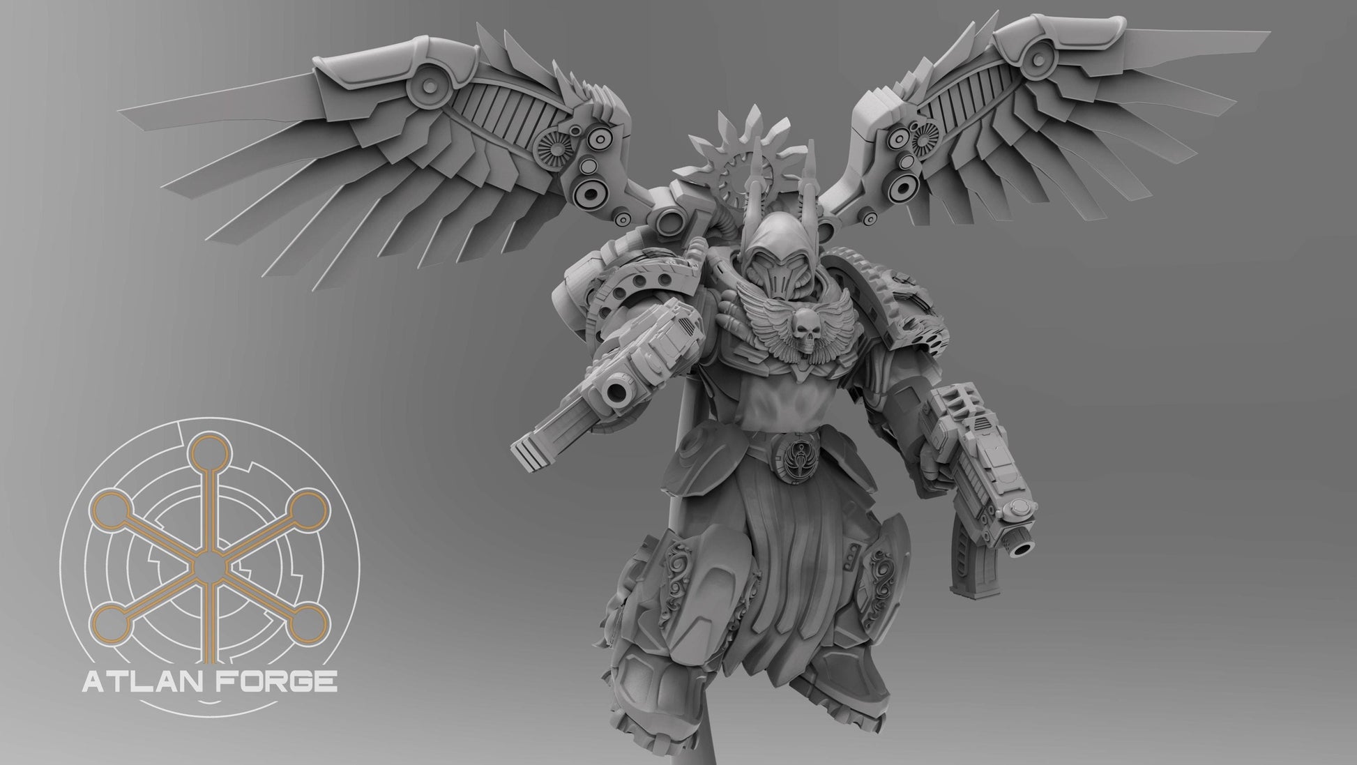 Angelic Seraphim - Atlan Forge, Sci Fi Tabletop Wargaming proxy miniatures, 32mm Scale