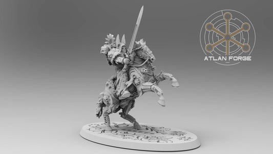 Angelic Knight - Cybernetic Steed - Atlan Forge, Sci Fi Tabletop Wargaming proxy miniatures, 32mm Scale