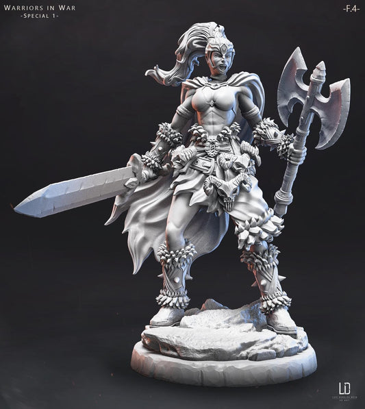 Warriors in War - Special 1 - F4 , Figurine 80mm, Fantasy Roleplay Dungeon RPG proxy