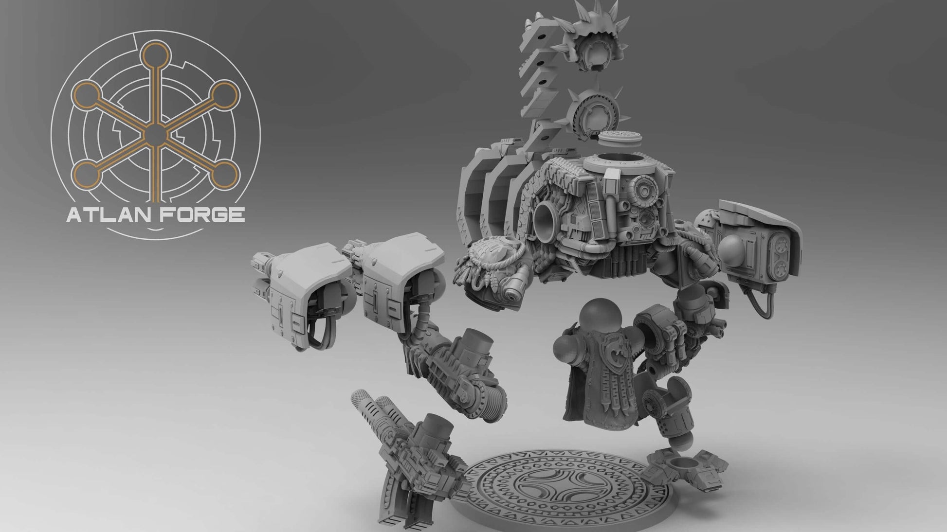 Dreadnought - Wai Toa: Wandering Ancestor - Atlan Forge, Sci Fi Tabletop Wargaming proxy miniatures, 32mm Scale
