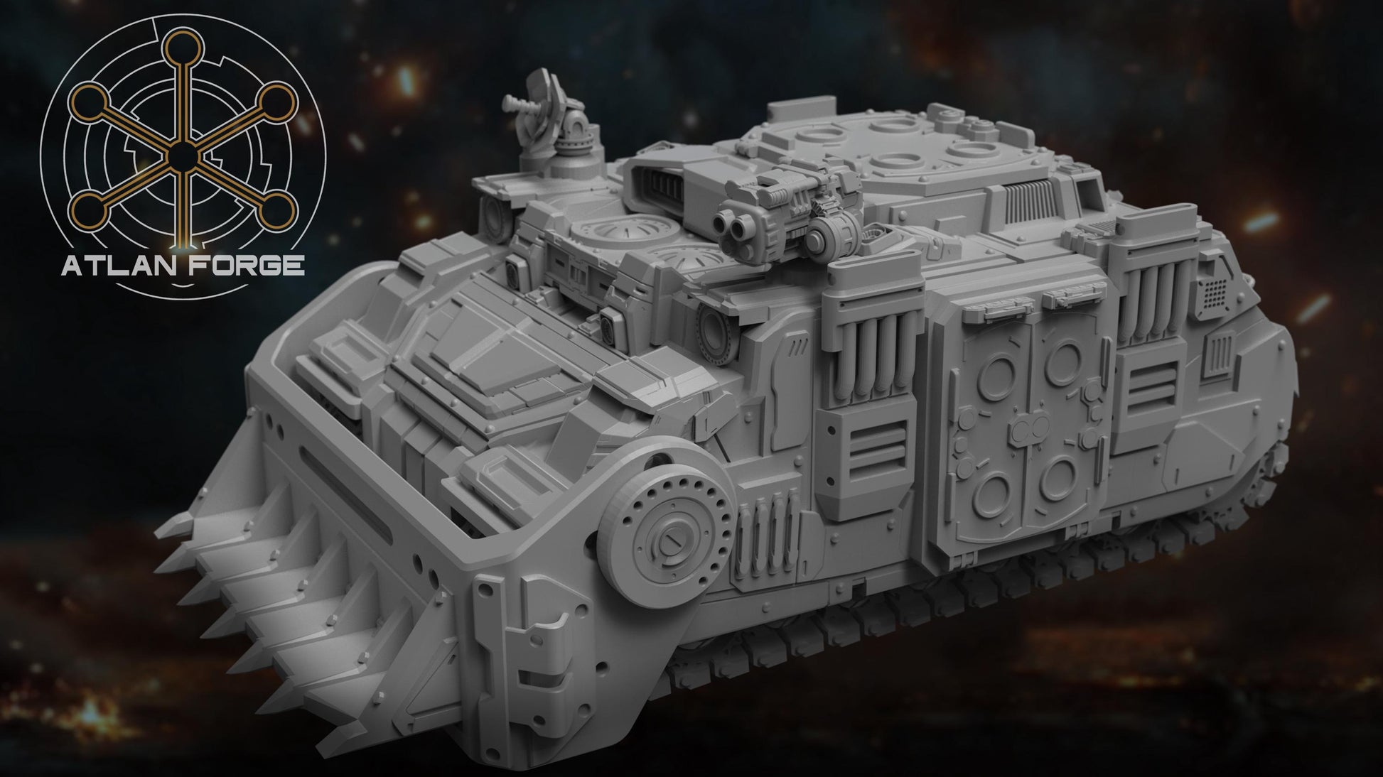 Arctodus Missile Vehicle - Atlan Forge, Sci Fi Tabletop Wargaming proxy vehicle, 32mm Scale