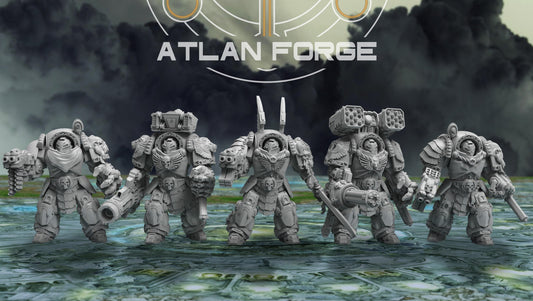 Angelic Dominators - Atlan Forge, Sci Fi Tabletop Wargaming proxy miniatures, 32mm Scale