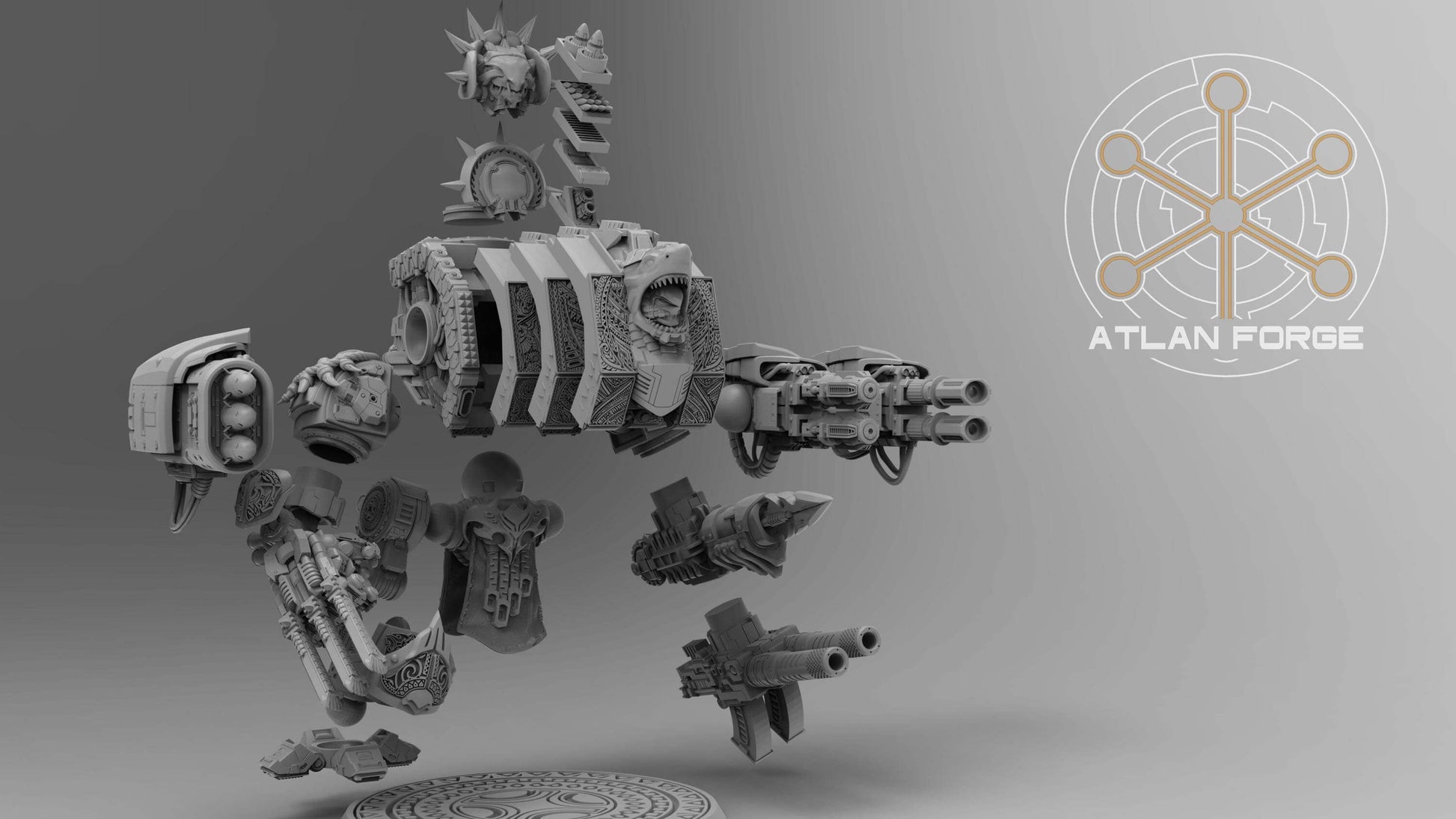 Dreadnought - Wai Toa: Wandering Ancestor - Atlan Forge, Sci Fi Tabletop Wargaming proxy miniatures, 32mm Scale