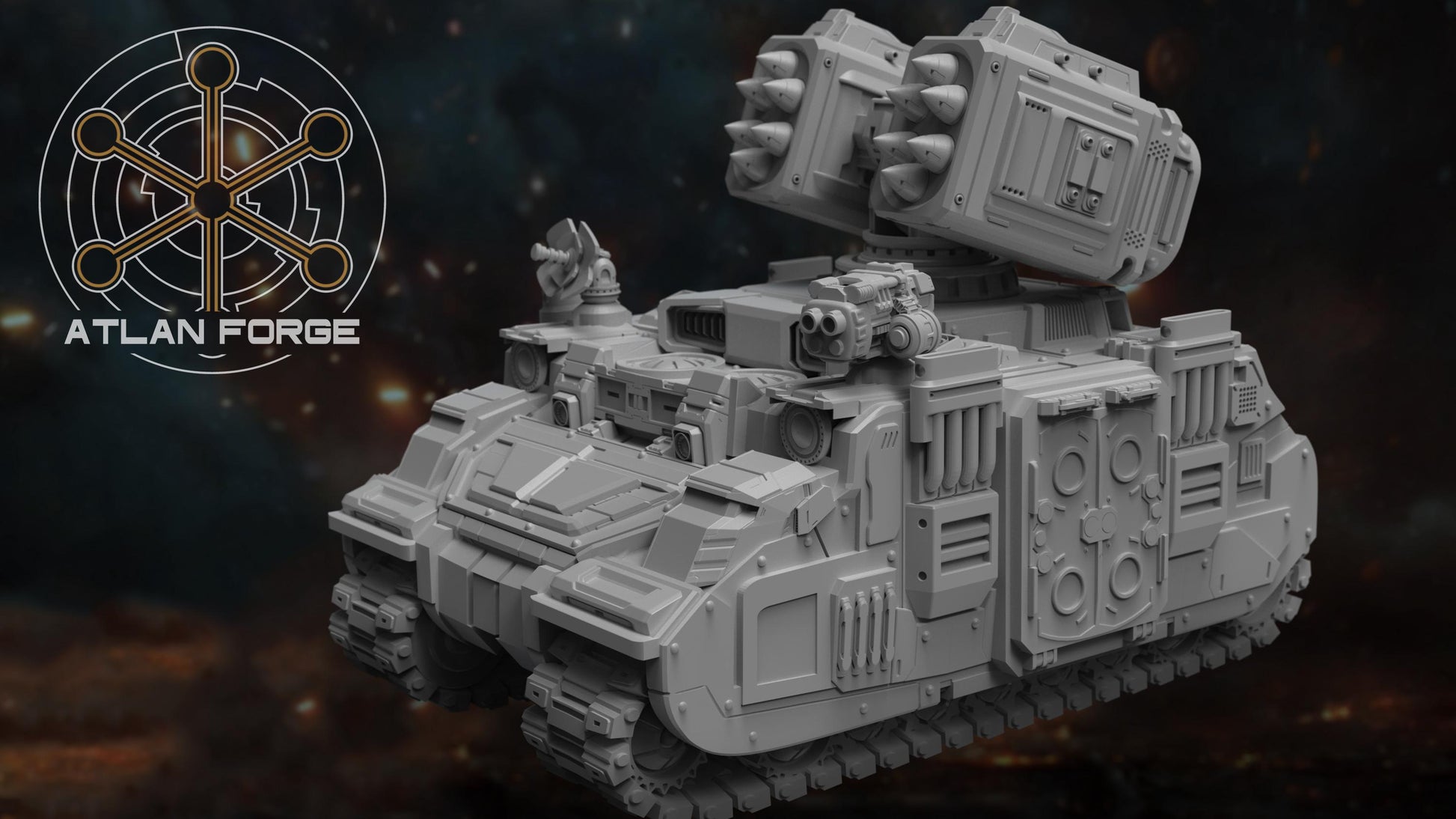 Arctodus Missile Vehicle - Atlan Forge, Sci Fi Tabletop Wargaming proxy vehicle, 32mm Scale