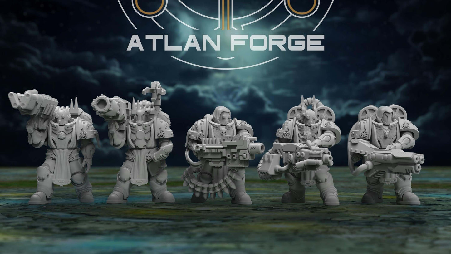 Angelic Retaliators - Atlan Forge, Sci Fi Tabletop Wargaming proxy miniatures, 32mm Scale