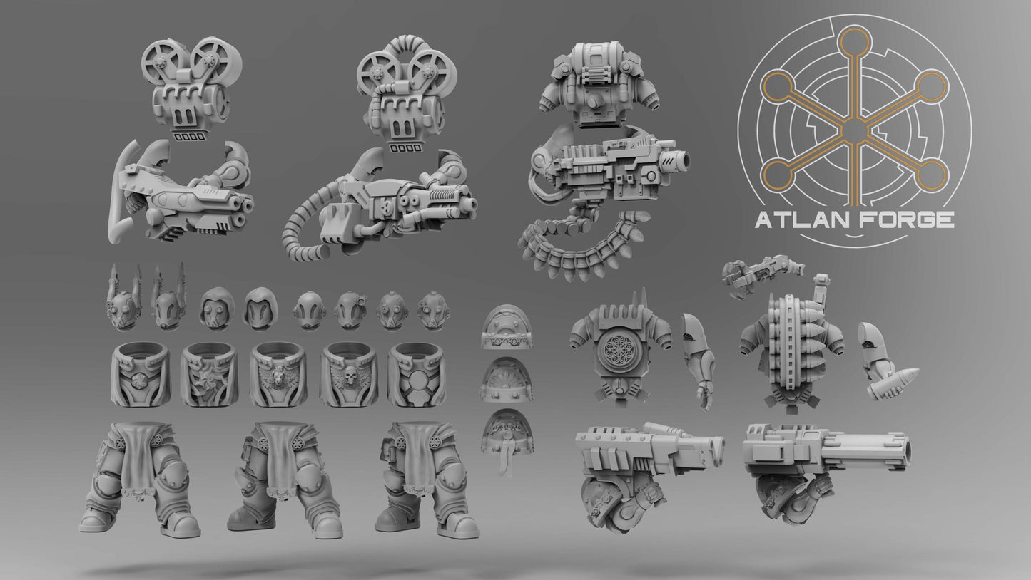 Angelic Retaliators - Atlan Forge, Sci Fi Tabletop Wargaming proxy miniatures, 32mm Scale