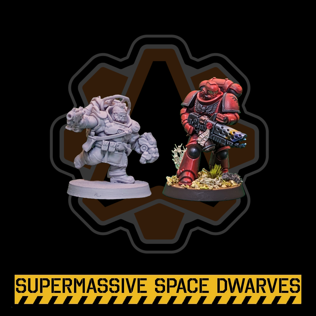 Space Dwarf Jetpack Warriors - Sci-Fi Wargaming Miniatures, 32mm