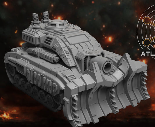 Sci-Fi Siege Tank Miniature – Glyptodon Heavy Assault Vehicle