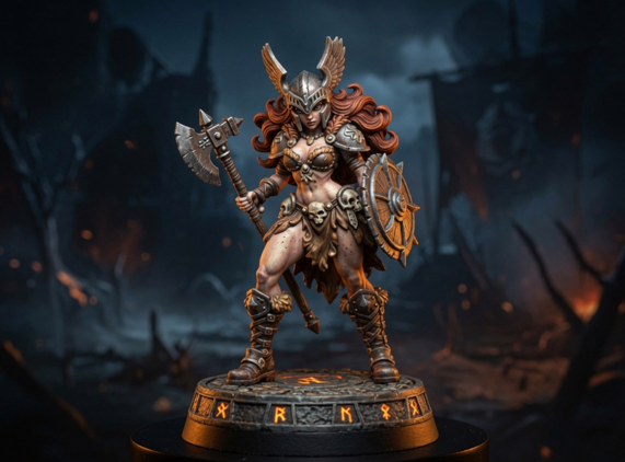 Odin Daughter 6 - Norse Resin Miniature