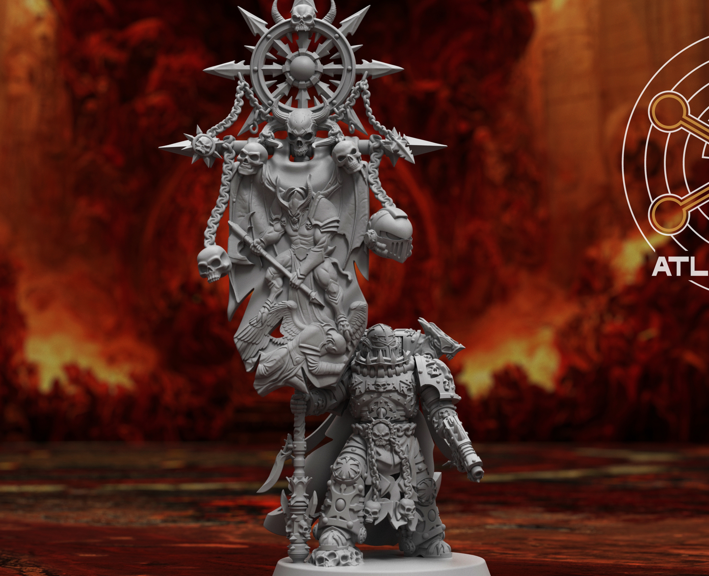 Hades War Banners (20) with Standard Bearer