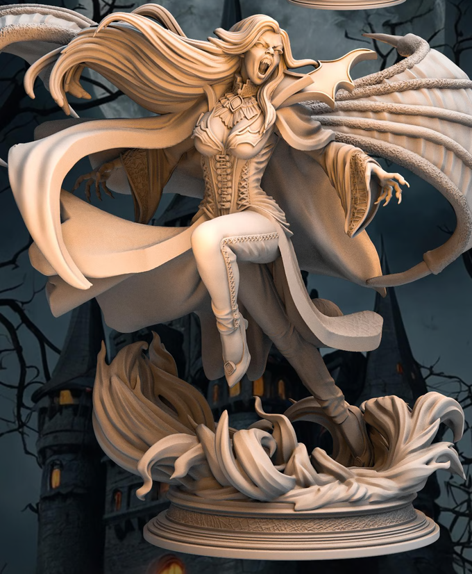 Morgana Darkfang, Figurine 80mm, Fantasy RPG Dungeons And Dragons, Pathfinder