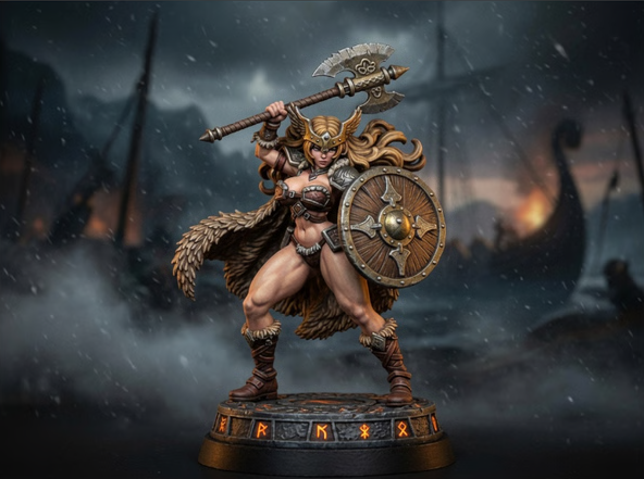 Odin Daughter 3 - Norse Resin Miniature