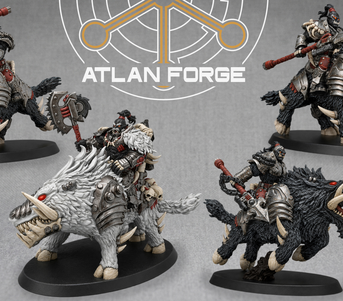 Grokk Warboar Riders - 32mm Resin Miniature