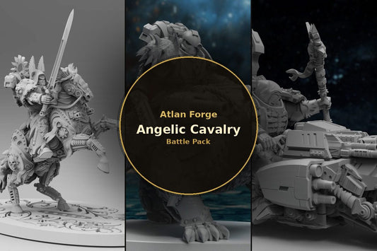 Angelic Cavalry Battle Pack, 3 resin miniatures from Artifex Fabricatum