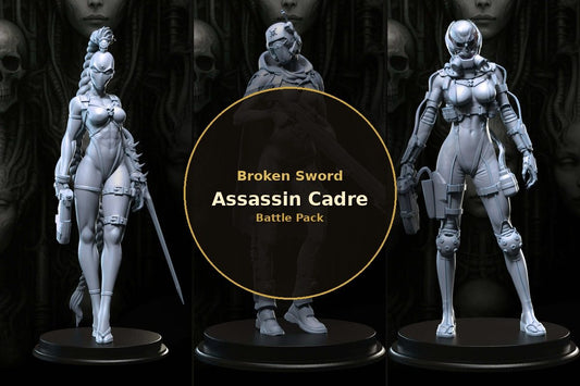 Assassin Cadre Battle Pack, 3 resin miniatures from Artifex Fabricatum