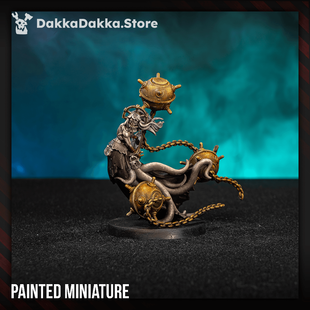 Trench Crusade style Aquatic occult witch miniature with chains and iron weights