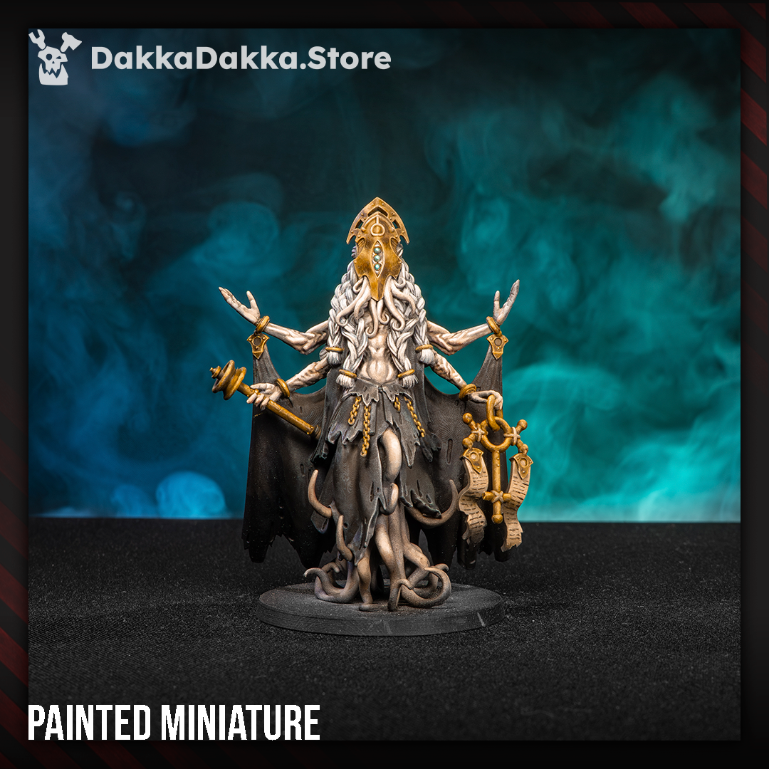 Trench Crusade Style Tet’o Kr’lieh Matriarch abyssal cult leader miniature with tentacles