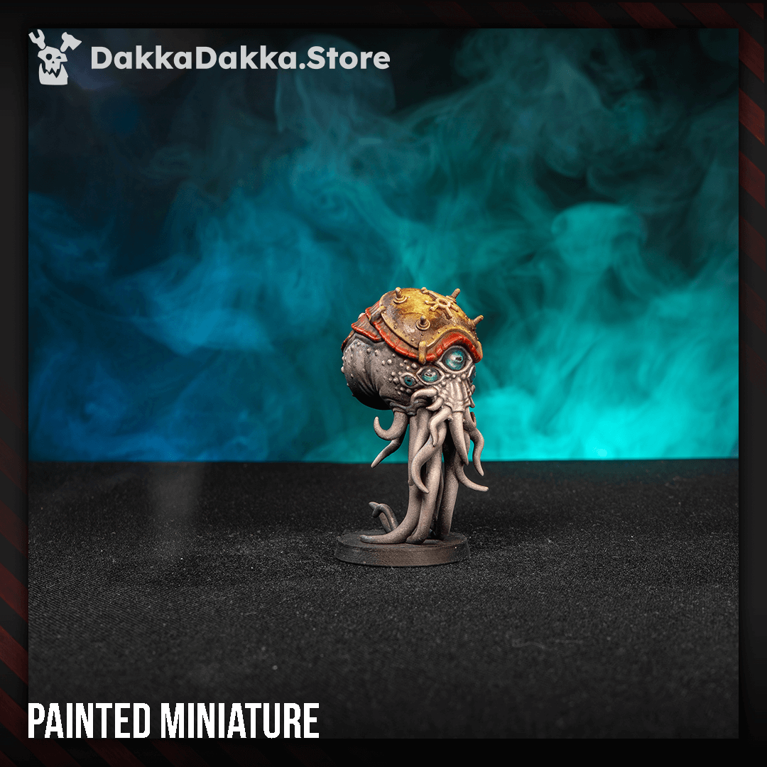 Trench Crusade Style Tet'o Kr'lieh Scouts resin miniatures, 58mm alien tentacle creatures with domed heads
