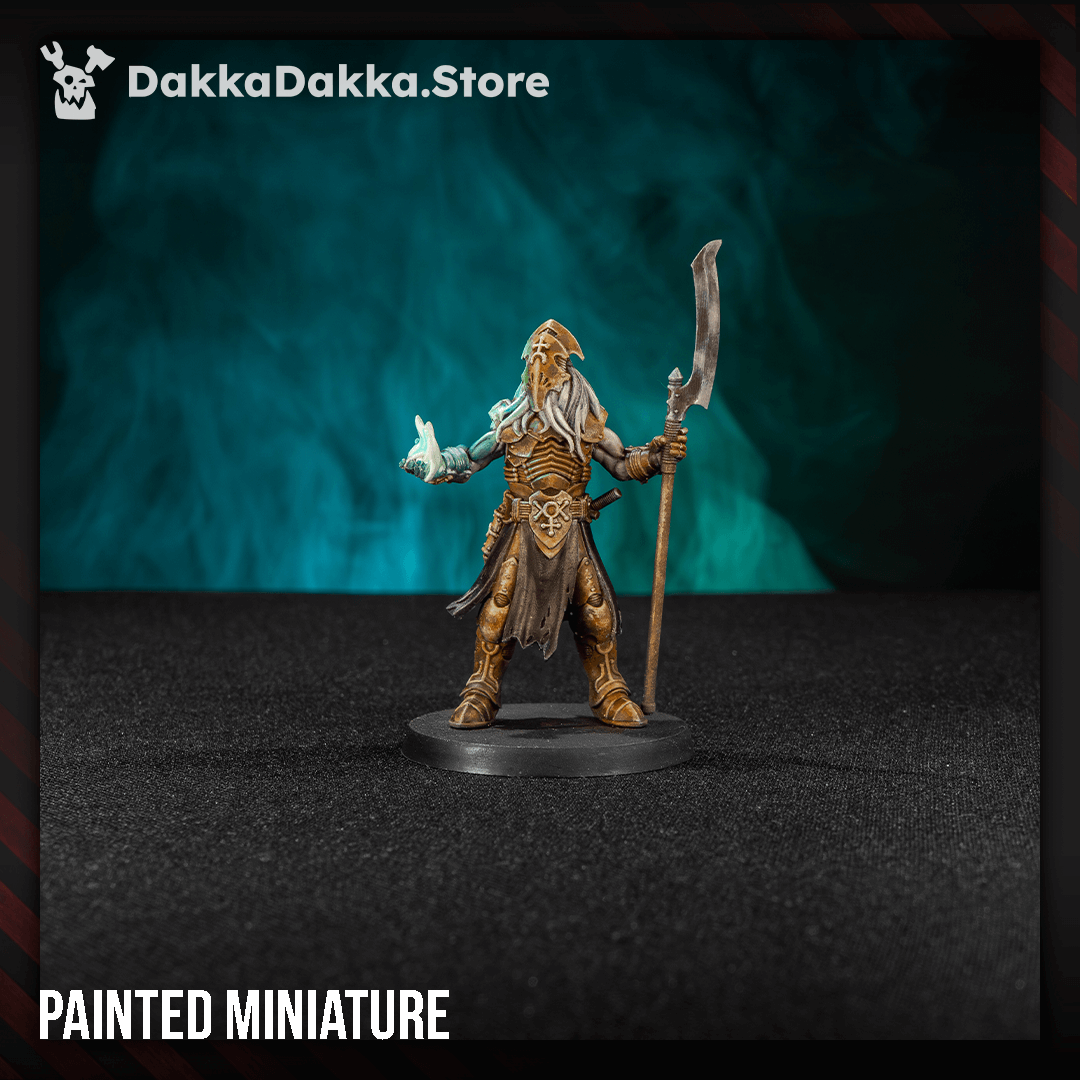Trench Crusade Style Tet'o Kr'lieh Keeper Squad 6 resin miniatures with polearms and robes