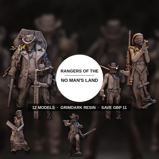 Rangers of the No Man's Land Complete Posse, 12 model grimdark resin warband