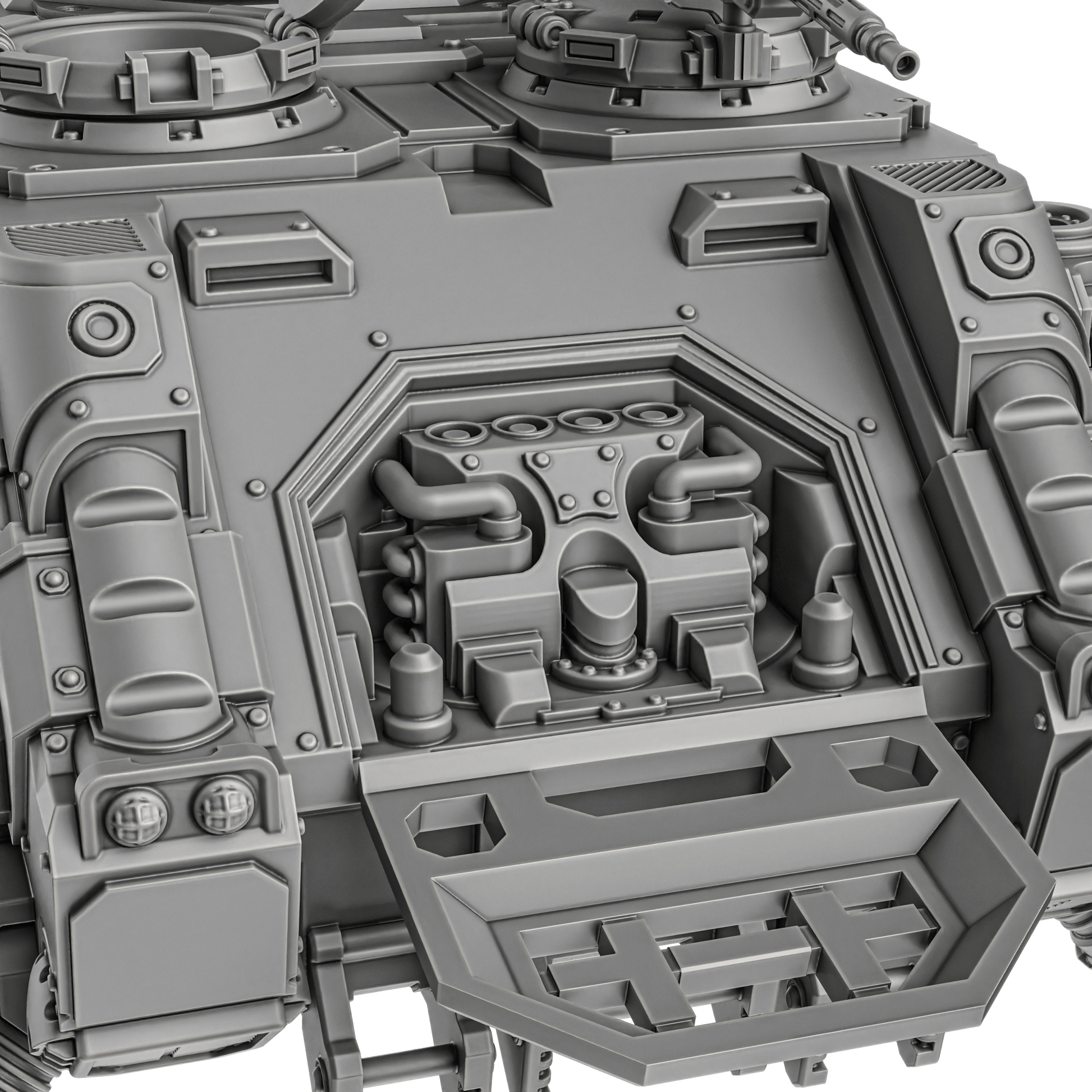 Sci-fi hover tank APC for tabletop wargaming