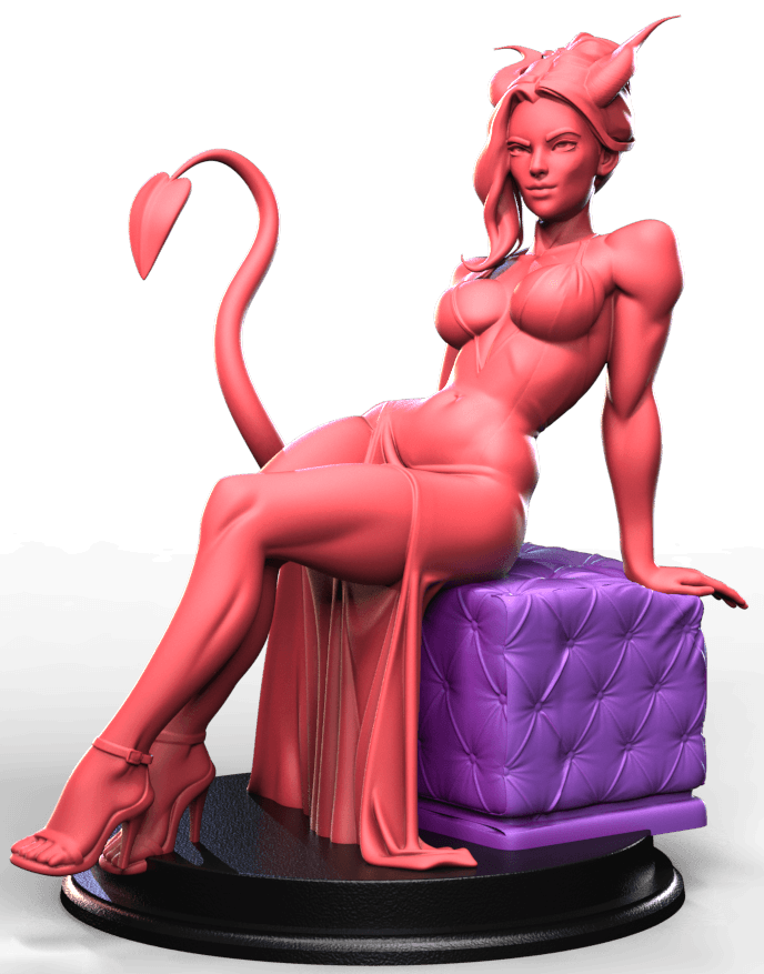 Velthrys Inferna fantasy pin up seated figure miniature