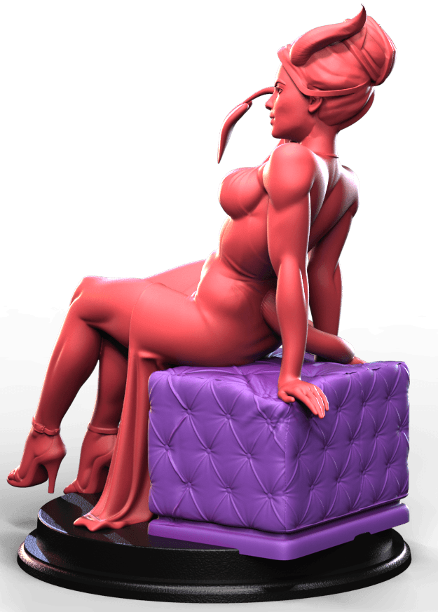 Velthrys Inferna fantasy pin up seated figure miniature