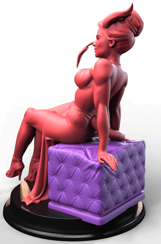Velthrys Inferna fantasy pin up seated figure miniature