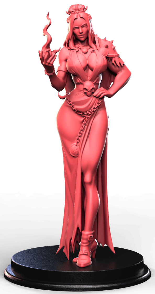 Morthelia Noctveil fantasy pin up dark elegant miniature