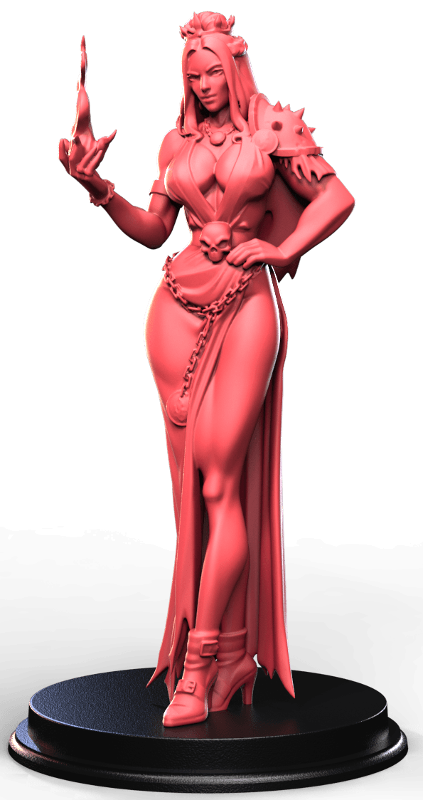Morthelia Noctveil fantasy pin up dark elegant miniature