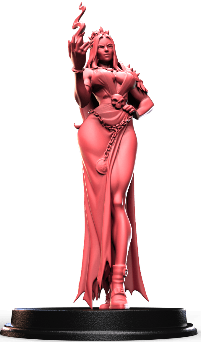 Morthelia Noctveil fantasy pin up dark elegant miniature