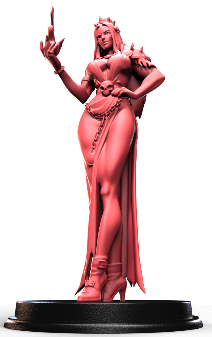 Morthelia Noctveil fantasy pin up dark elegant miniature