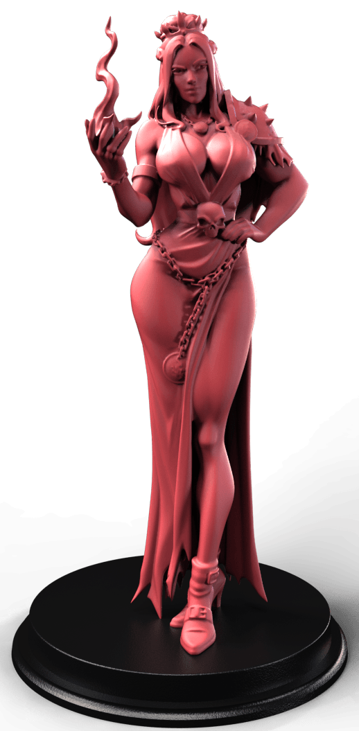 Morthelia Noctveil fantasy pin up dark elegant miniature