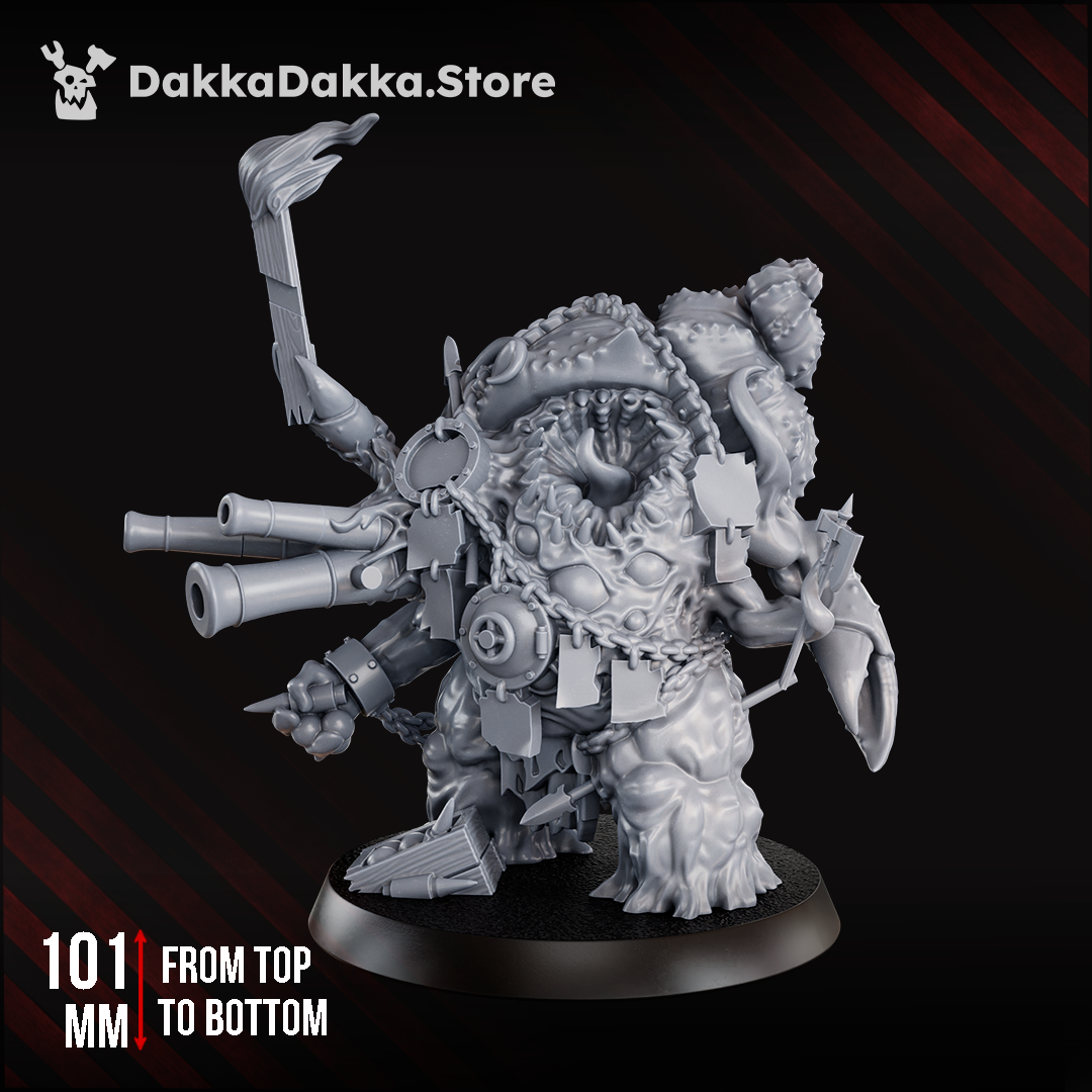 Tet’o Abomination trench crusade style eldritch war monster miniature with heavy weapons