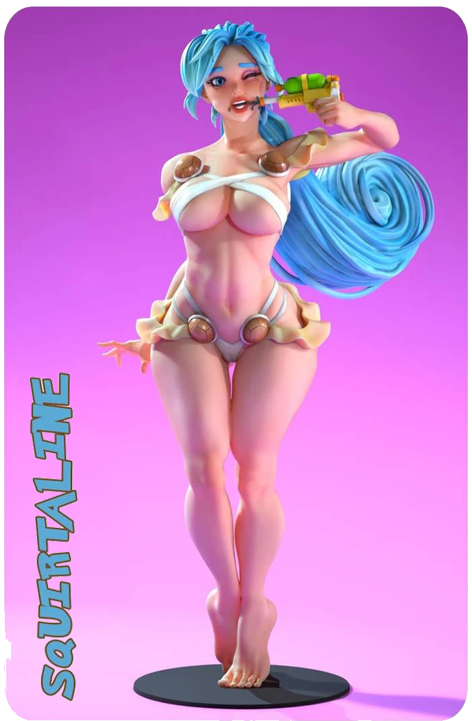 Squirtaline - Waifumon,  Pin Up Figurine, 1/6 Scale Collectable