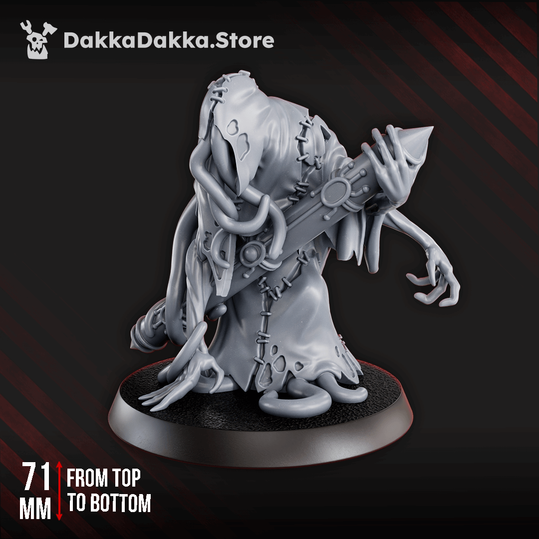 Tet'o Librarian Grimdark Resin Miniature 71mm included in Disciples of Tet'o Full Set - 32mm Resin