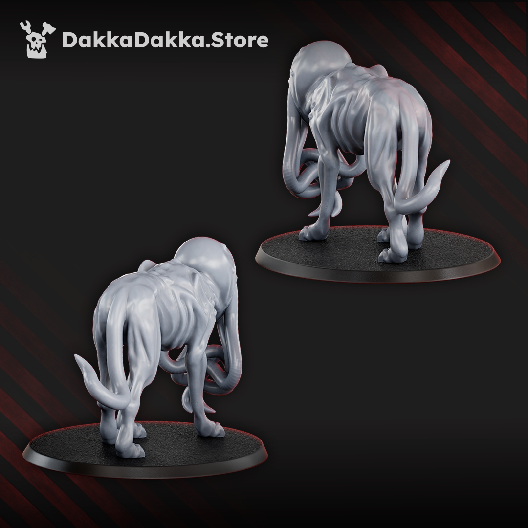 Trench Crusade Style - Abyss Hounds miniature models showcasing grotesque, embryonic designs