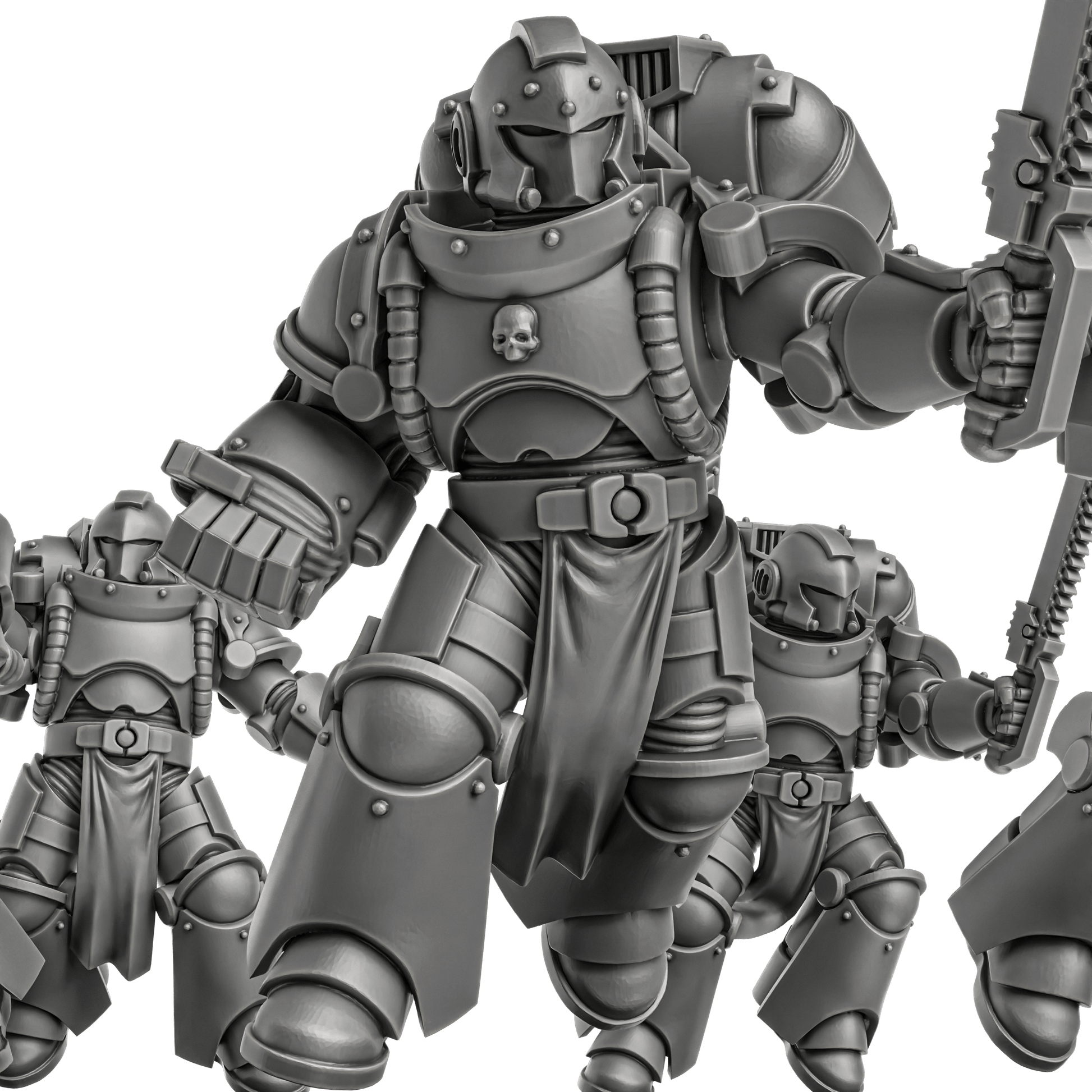  Space Knight Storm Squad With Jetpacks- by DakkaDakka, Sci-Fi Wargaming Miniatures, 32mm Scale