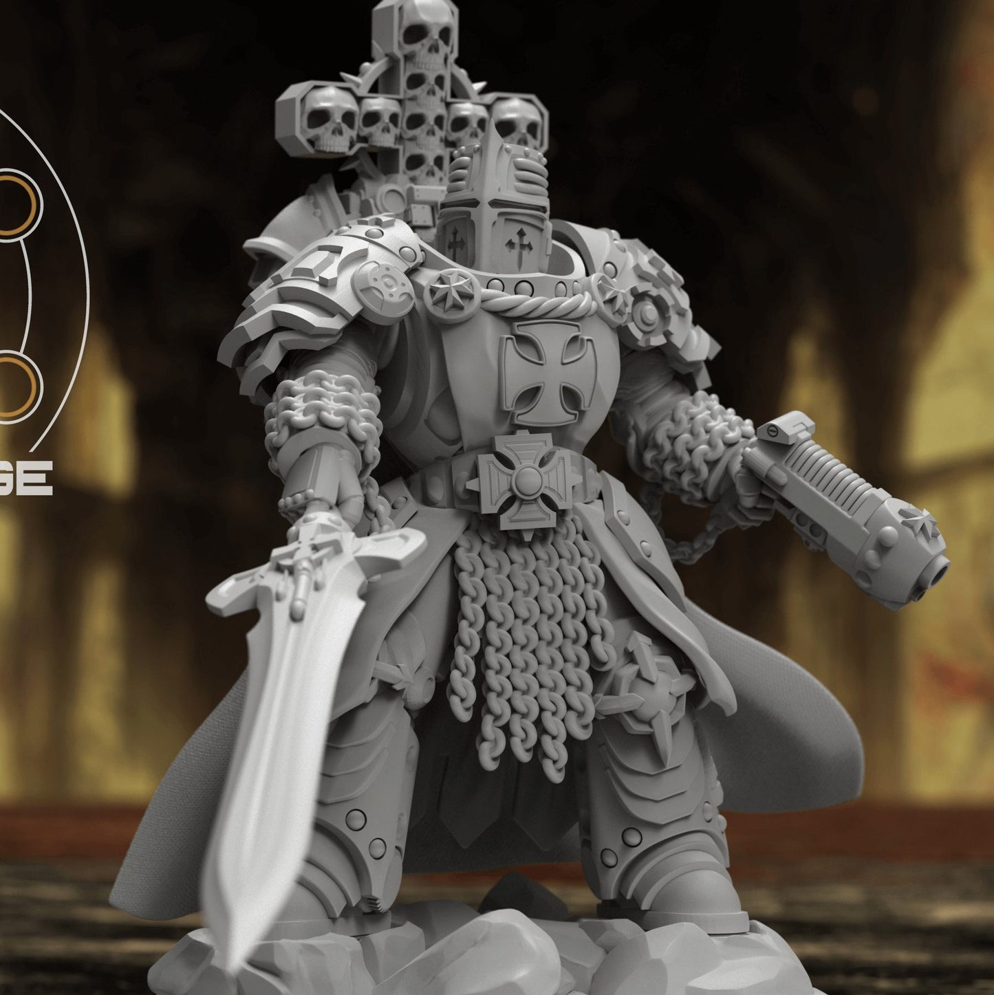 Templar Commander with power sword, included in the Space Knights Battle Pack