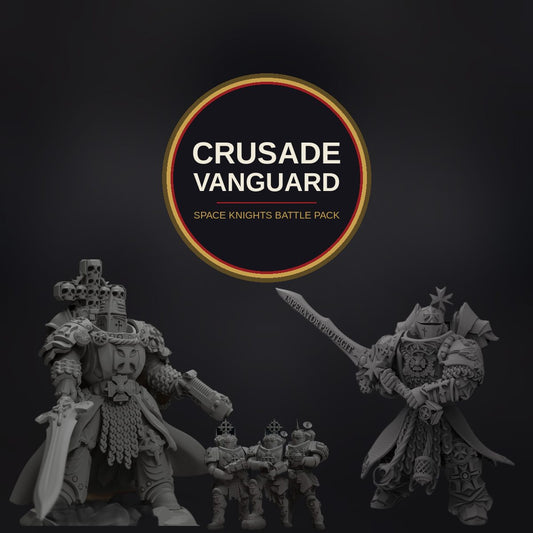 Space Knights Battle Pack, eleven resin Templar miniatures including a commander, five paladins and five scouts