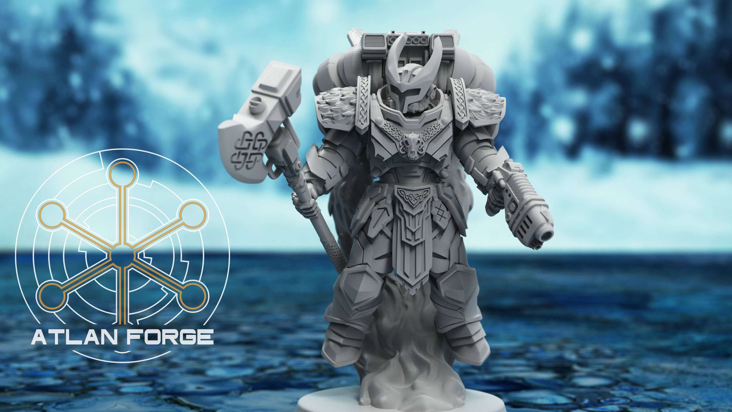Asgardian Skybreakers jetpack assault warriors with axes and hammers