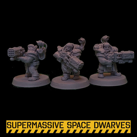 Space Dwarf Thunder Support - Sci-Fi Wargaming Miniatures, 32mm