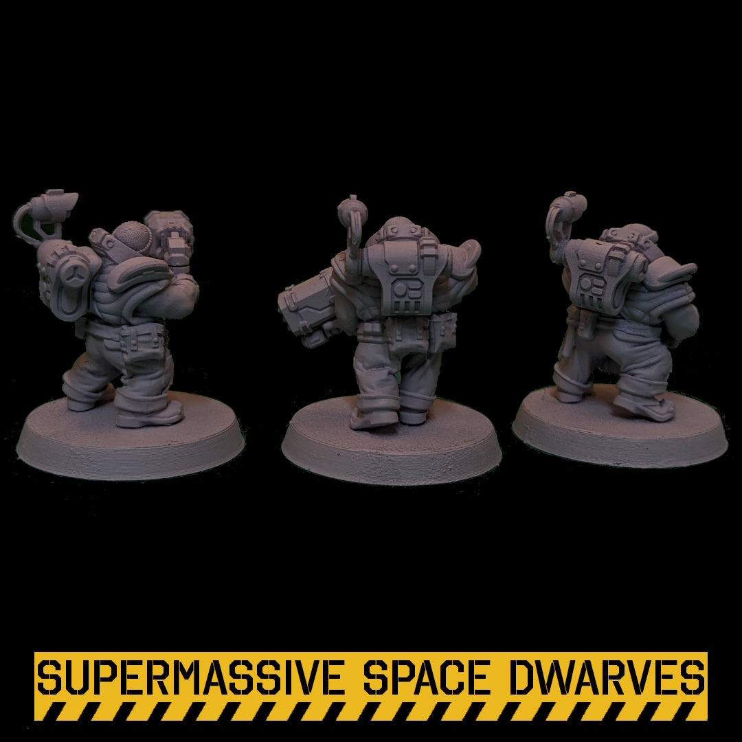 Space Dwarf Thunder Support - Sci-Fi Wargaming Miniatures, 32mm