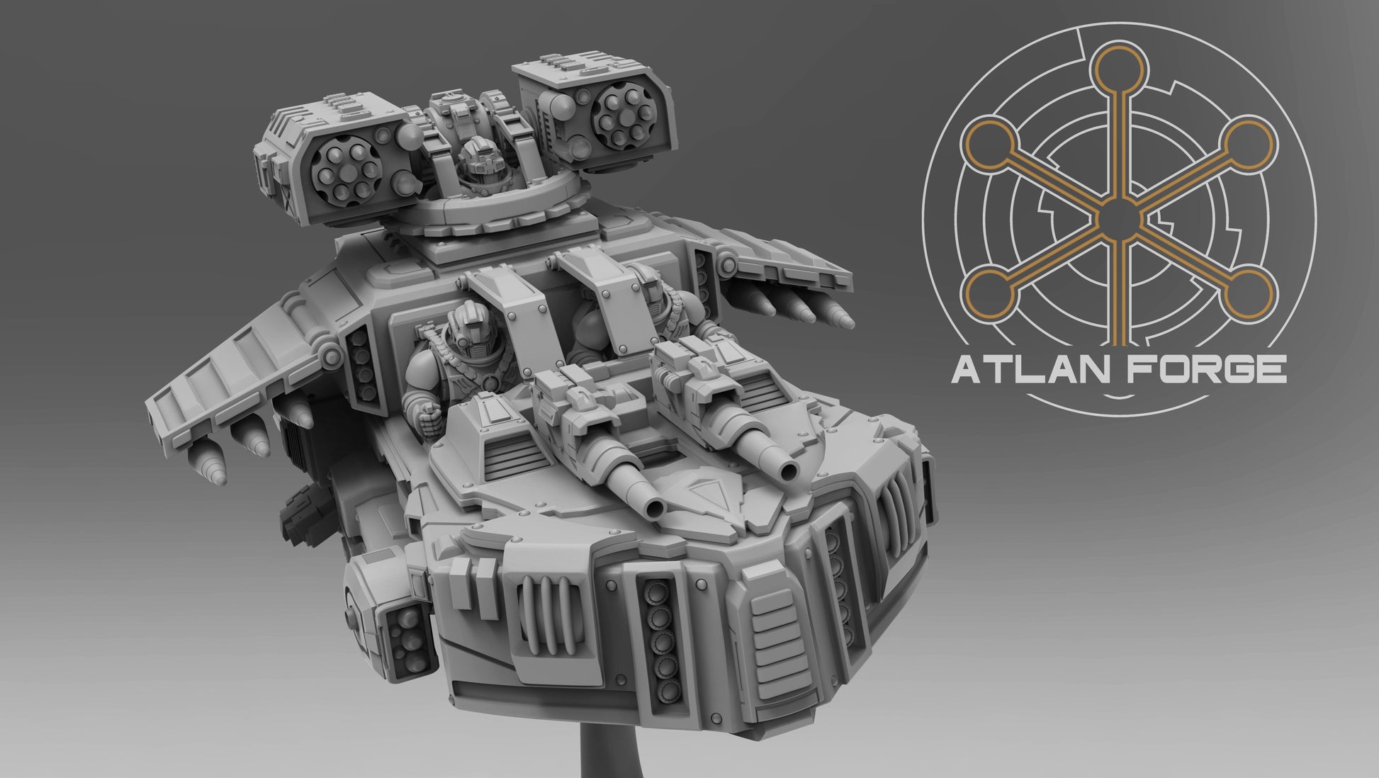 Battle Speeder - Atlan Forge, Sci Fi Tabletop Wargaming proxy miniatures, 32mm Scale