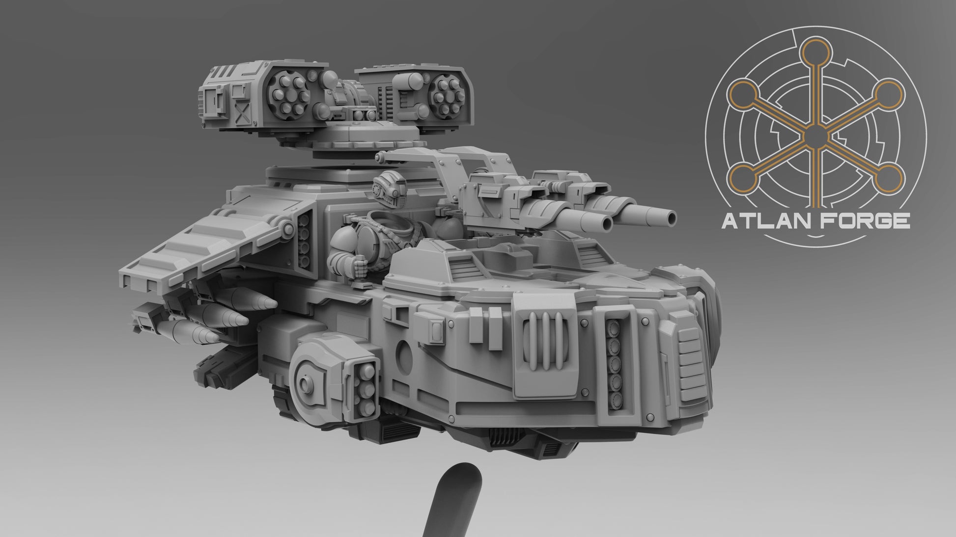 Battle Speeder - Atlan Forge, Sci Fi Tabletop Wargaming proxy miniatures, 32mm Scale