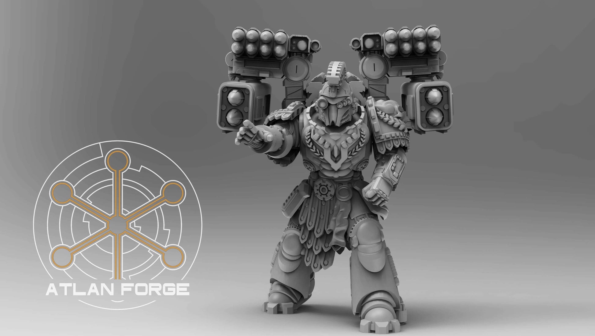 sci-fi warrior miniature Minoan Astraponites elite squad with advanced sci-fi armor and heavy ranged weapons