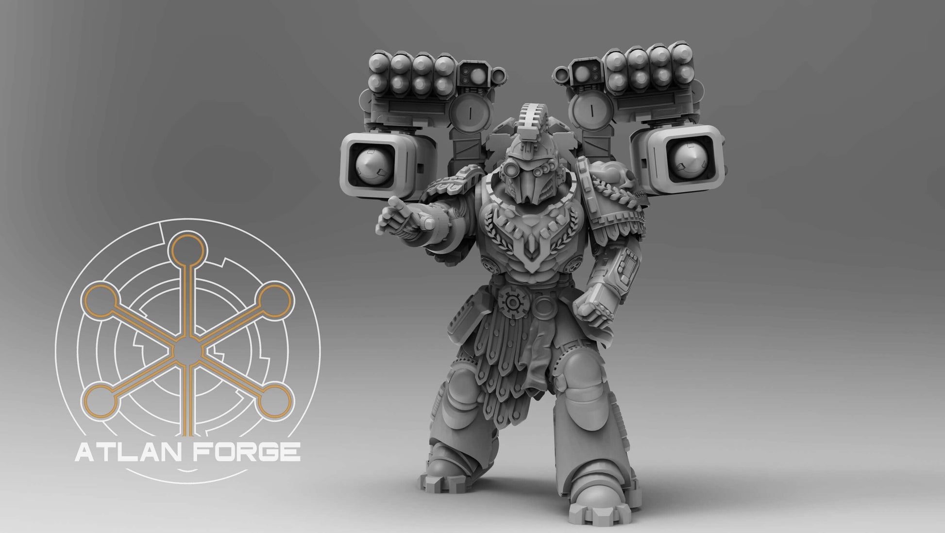 sci-fi warrior miniature Minoan Astraponites elite squad with advanced sci-fi armor and heavy ranged weapons
