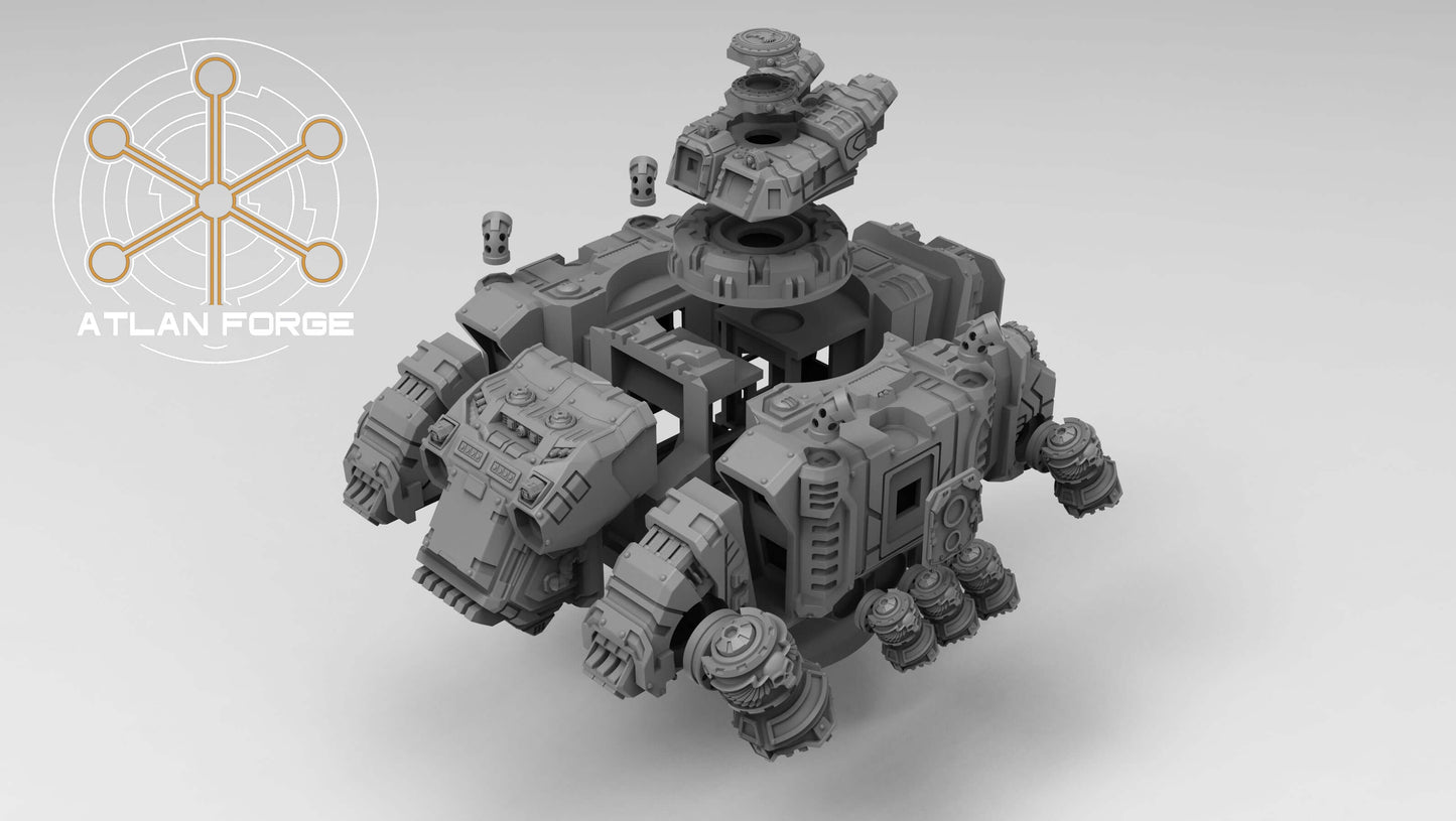 Sci-Fi Grav Tank – Deinotherium Heavy APC model with detailed armor and engines by Atlan Forge