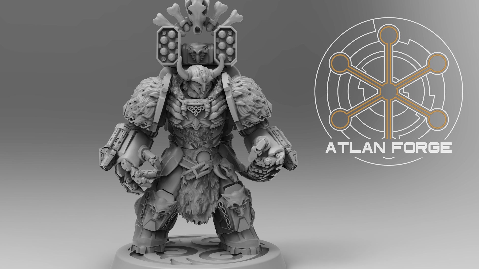 Asgardian Aegis Elite heavy armoured sci-fi infantry squad of three miniatures